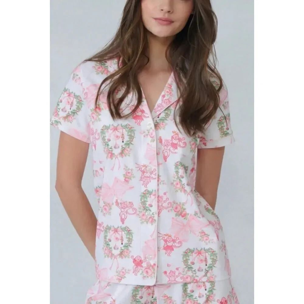 Roller Rabbit x LoveShackFancy Merry Monkey Beaux Pajama Top Women’s Sz. S